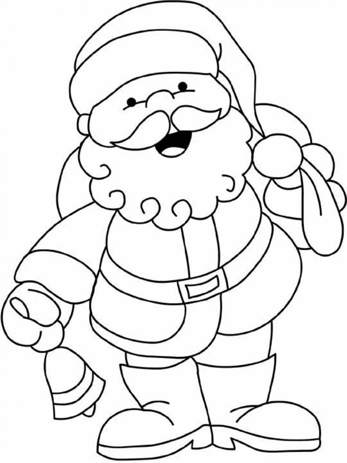 Attractive Santa Claus coloring book for 2-3 year olds