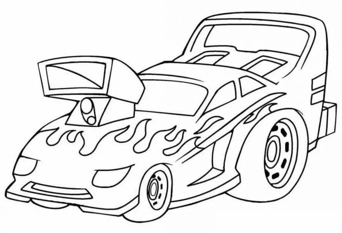 Amazing racing car coloring pages for kids