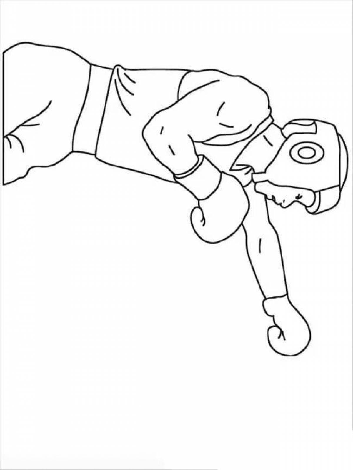 Coloring page graceful boxer