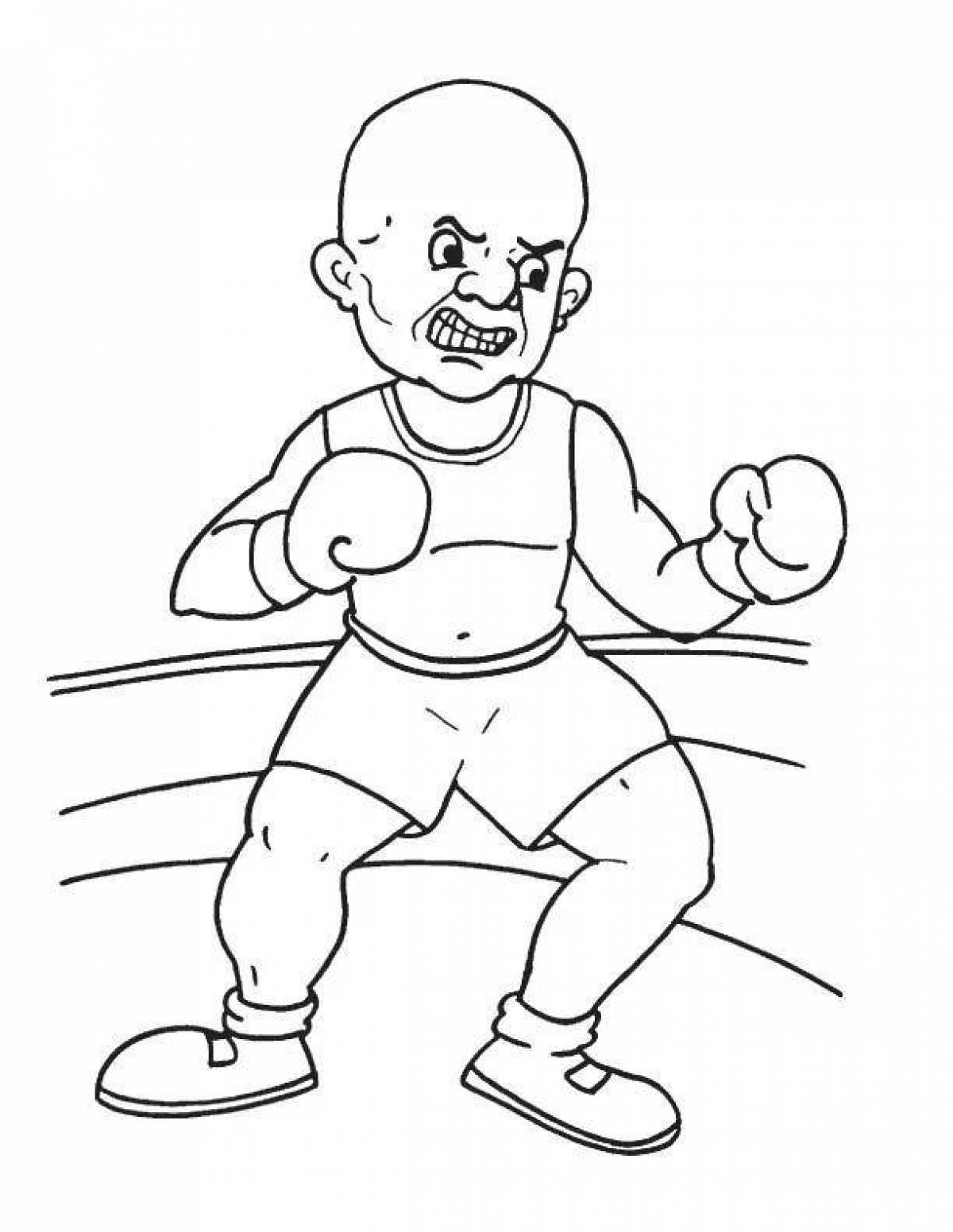 Awesome boxer coloring page