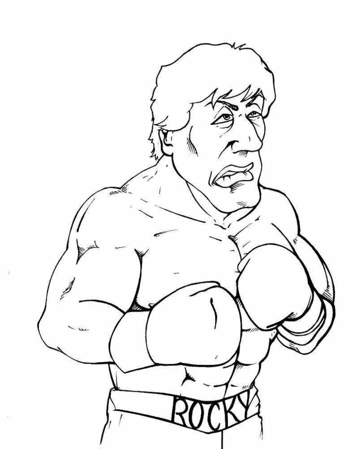 Boxer live coloring page