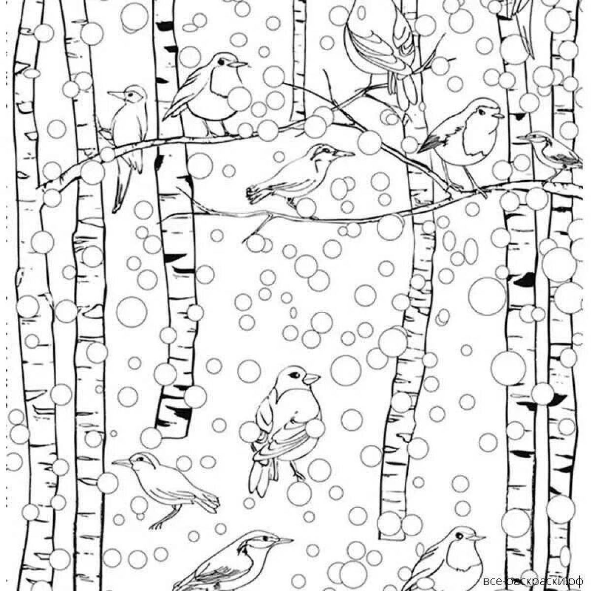 Blessed birch coloring page