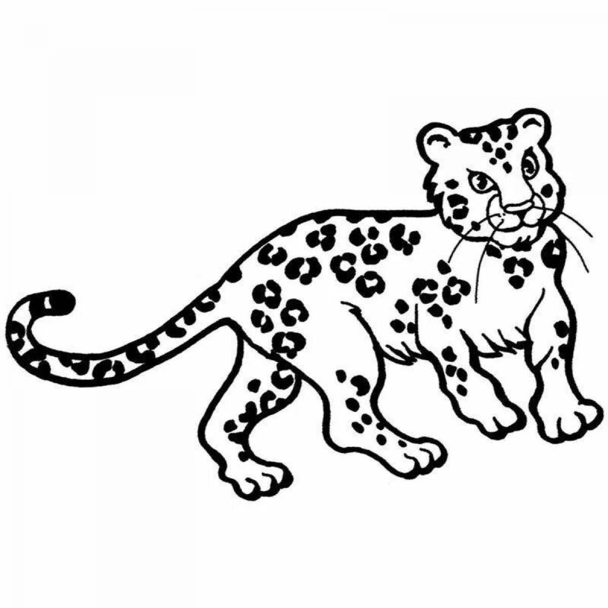 Major leopard coloring page