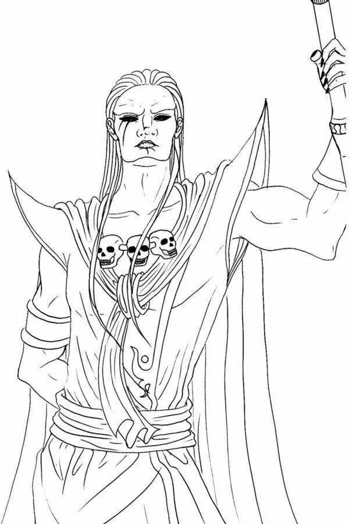 Majestic hades coloring page