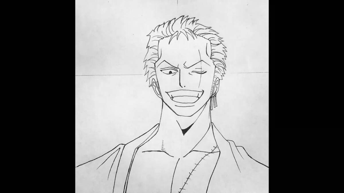 Zoro's amazing coloring page