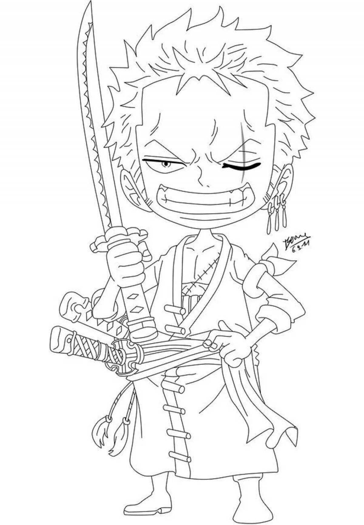 Zoro's exciting coloring book