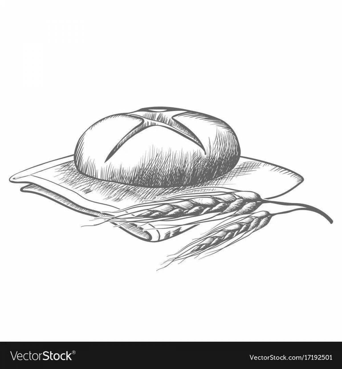 Glowing loaf coloring page