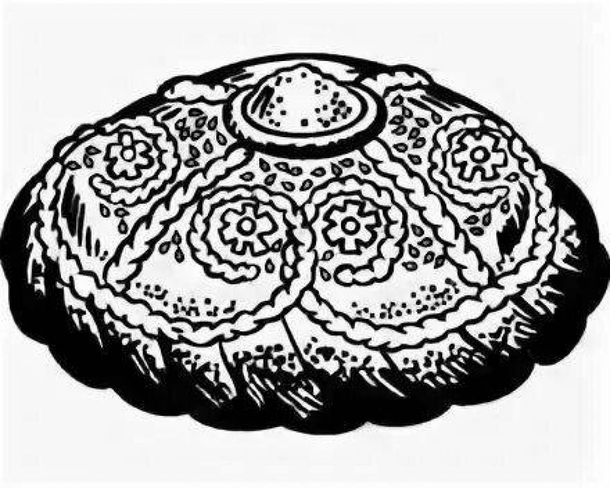 Charming loaf coloring page
