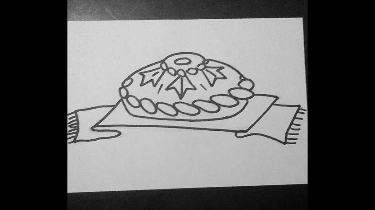 Delicious loaf coloring page