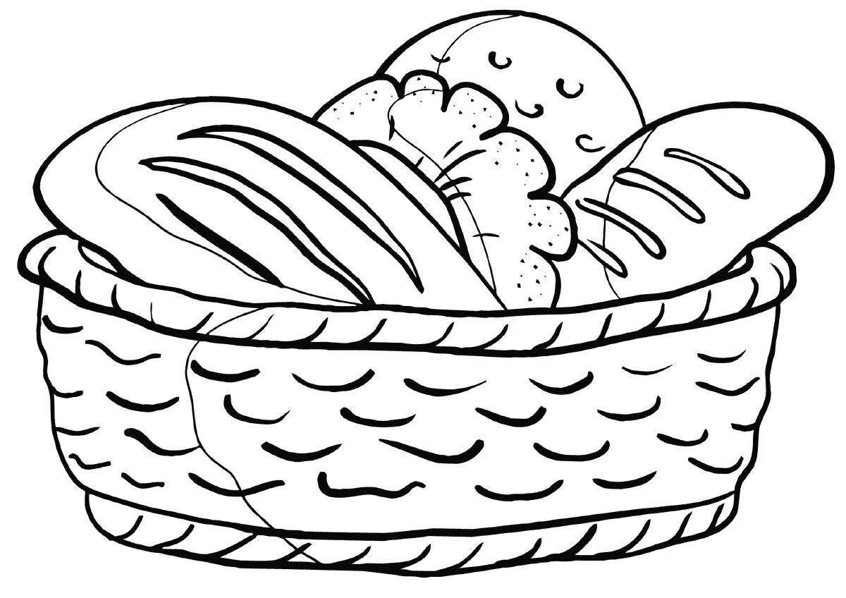 Fancy loaf coloring page