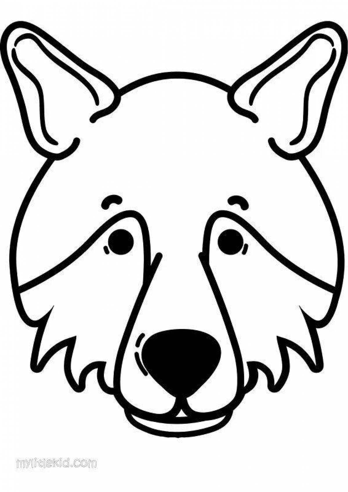Great wolf mask coloring book