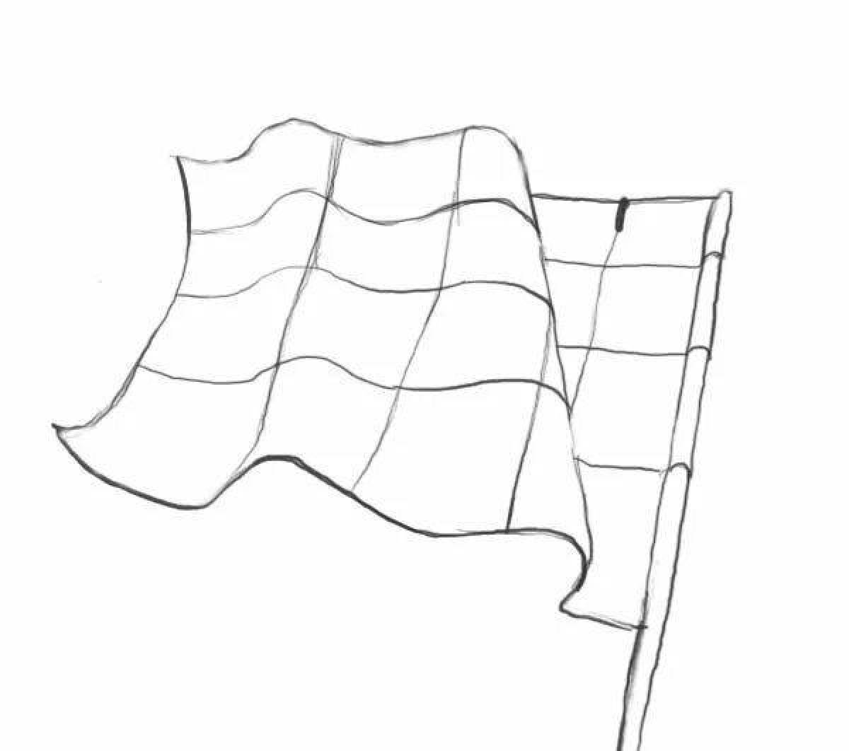 Russian flag coloring page