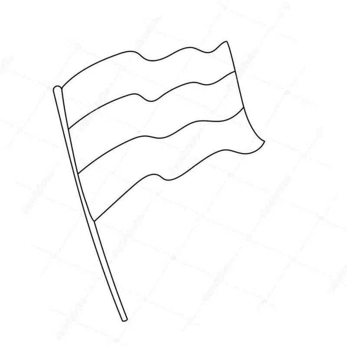 Great russian flag coloring page