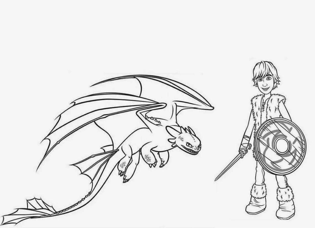 Train your dragon exquisite coloring page