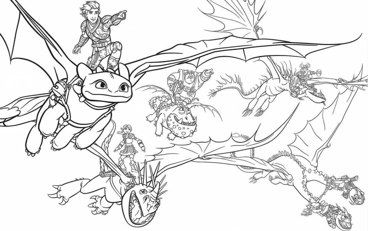 Train your dragon dazzling coloring book