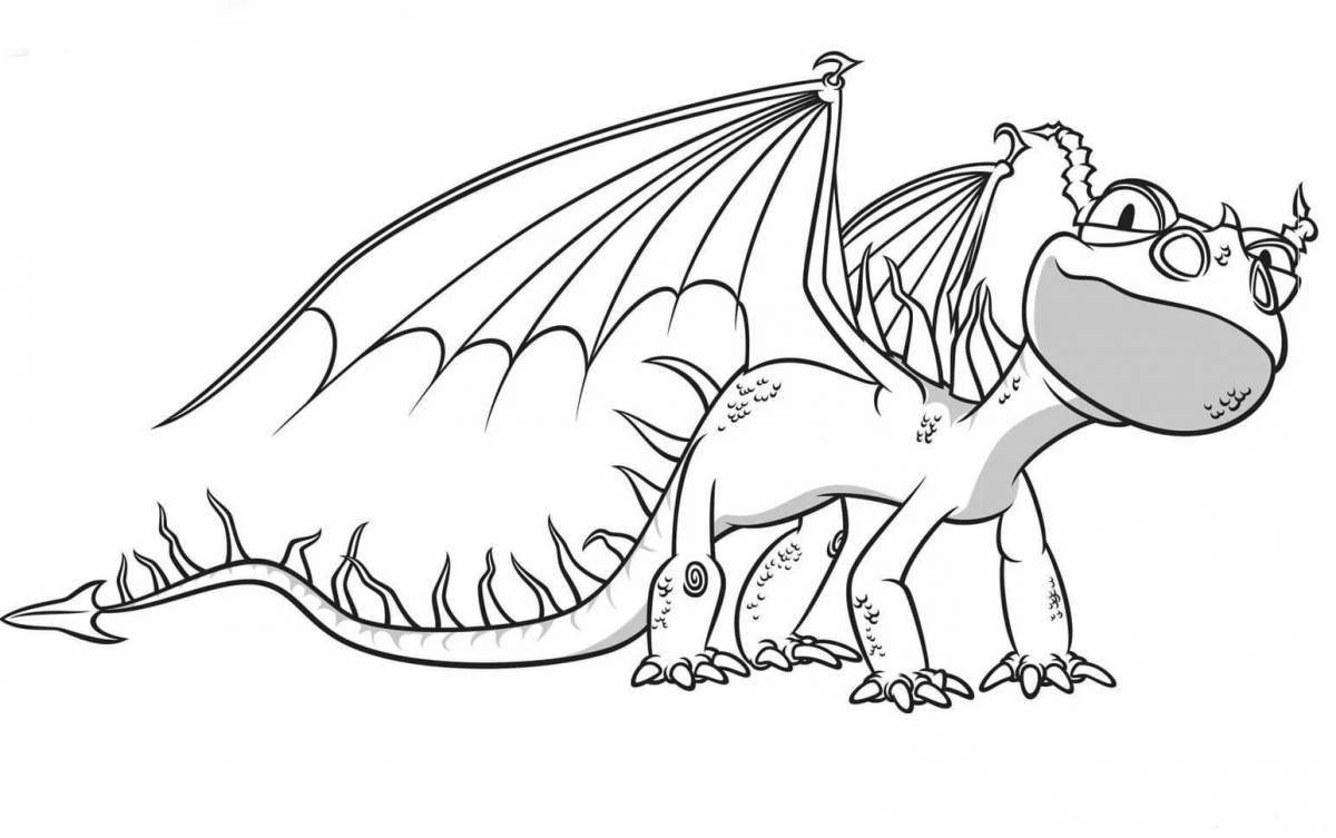 Train your dragon playful coloring page