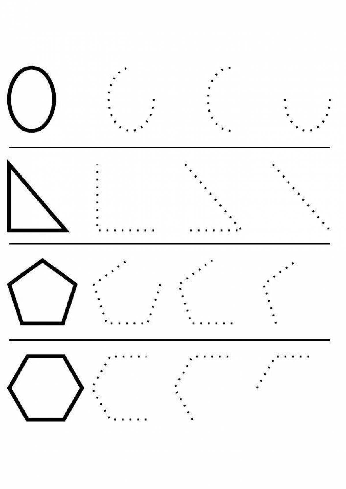 Геометрические фигуры прописи для детей картинки распечатать