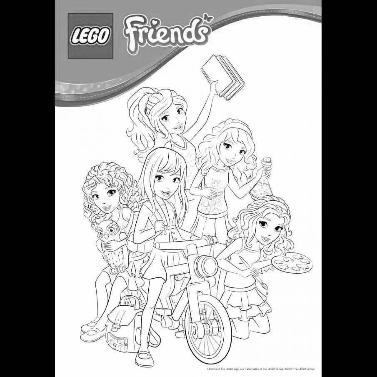 Colorful ramble friends coloring page