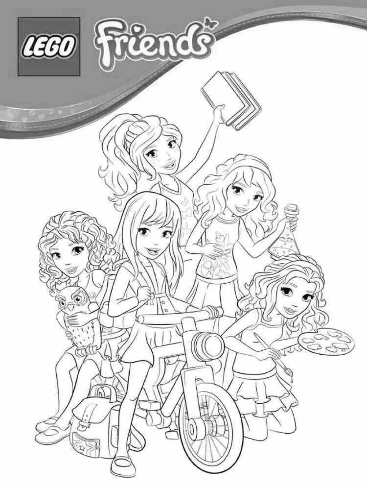 Adorable ramble friends coloring page
