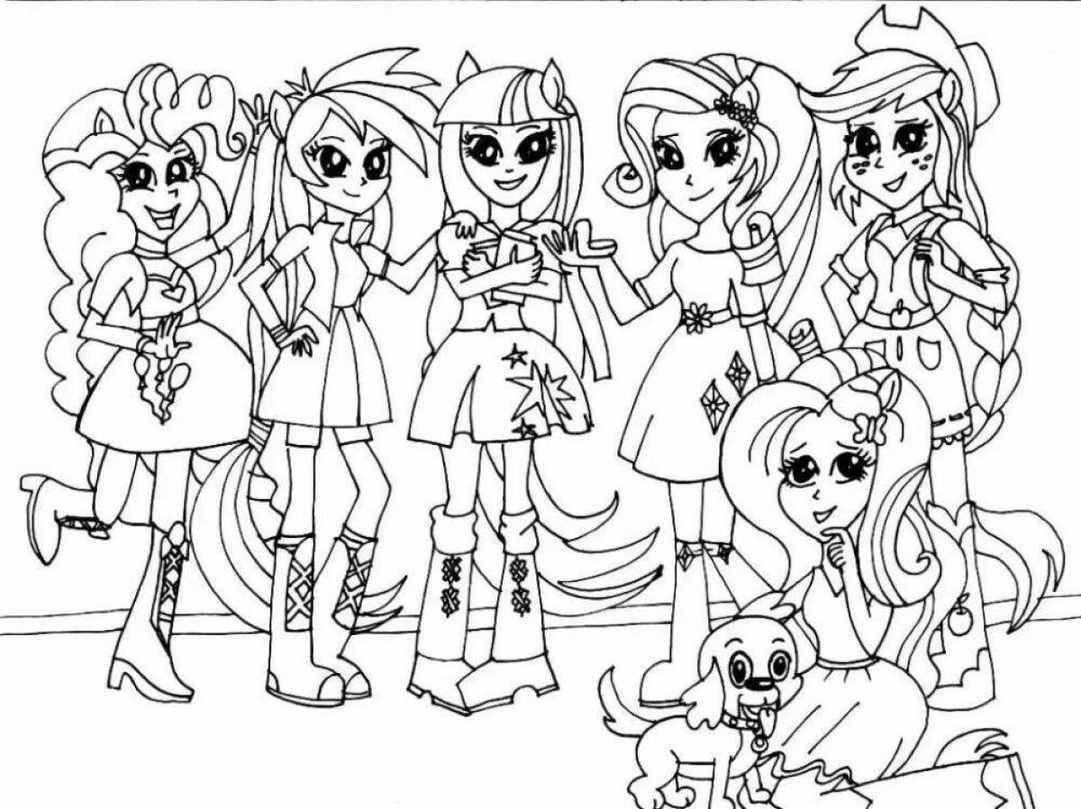 Ramble outstanding friends coloring page
