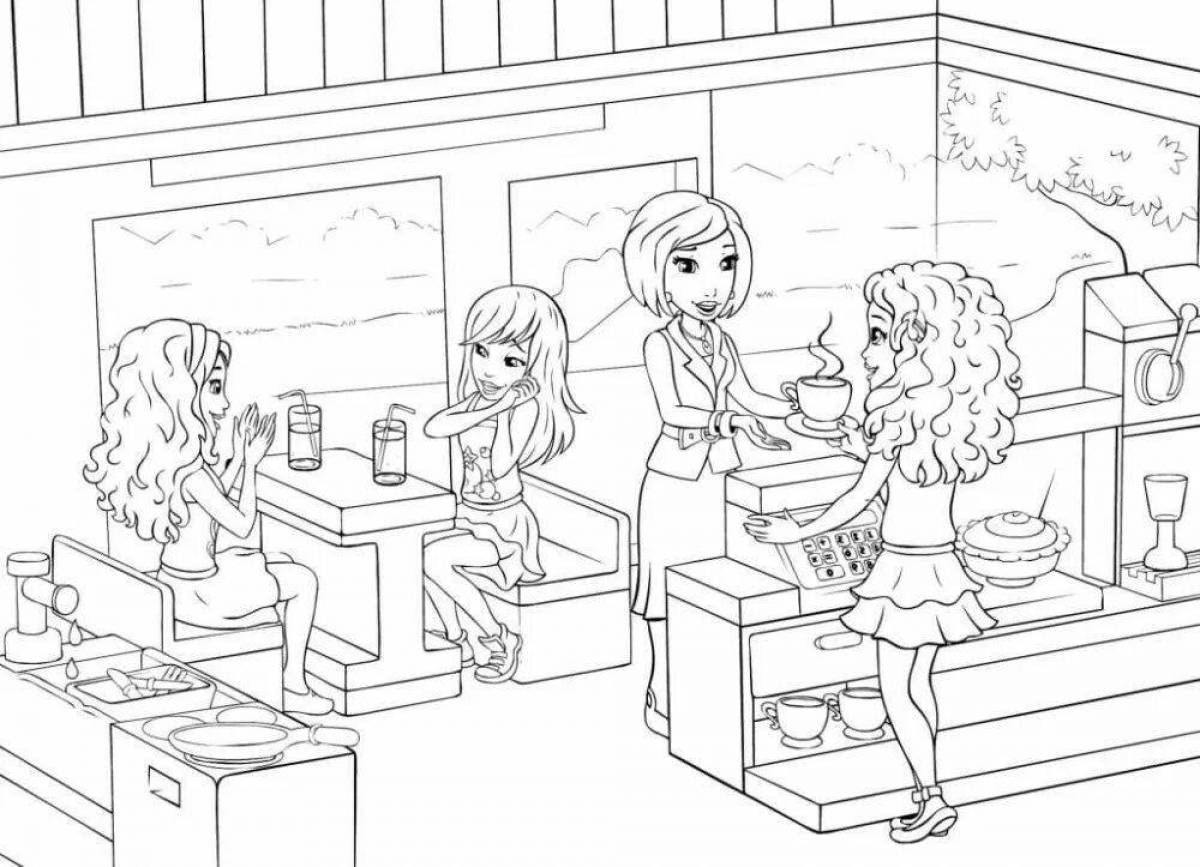 Ecstatic ramble friends coloring page