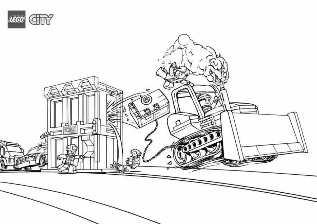 Bright lego city coloring page