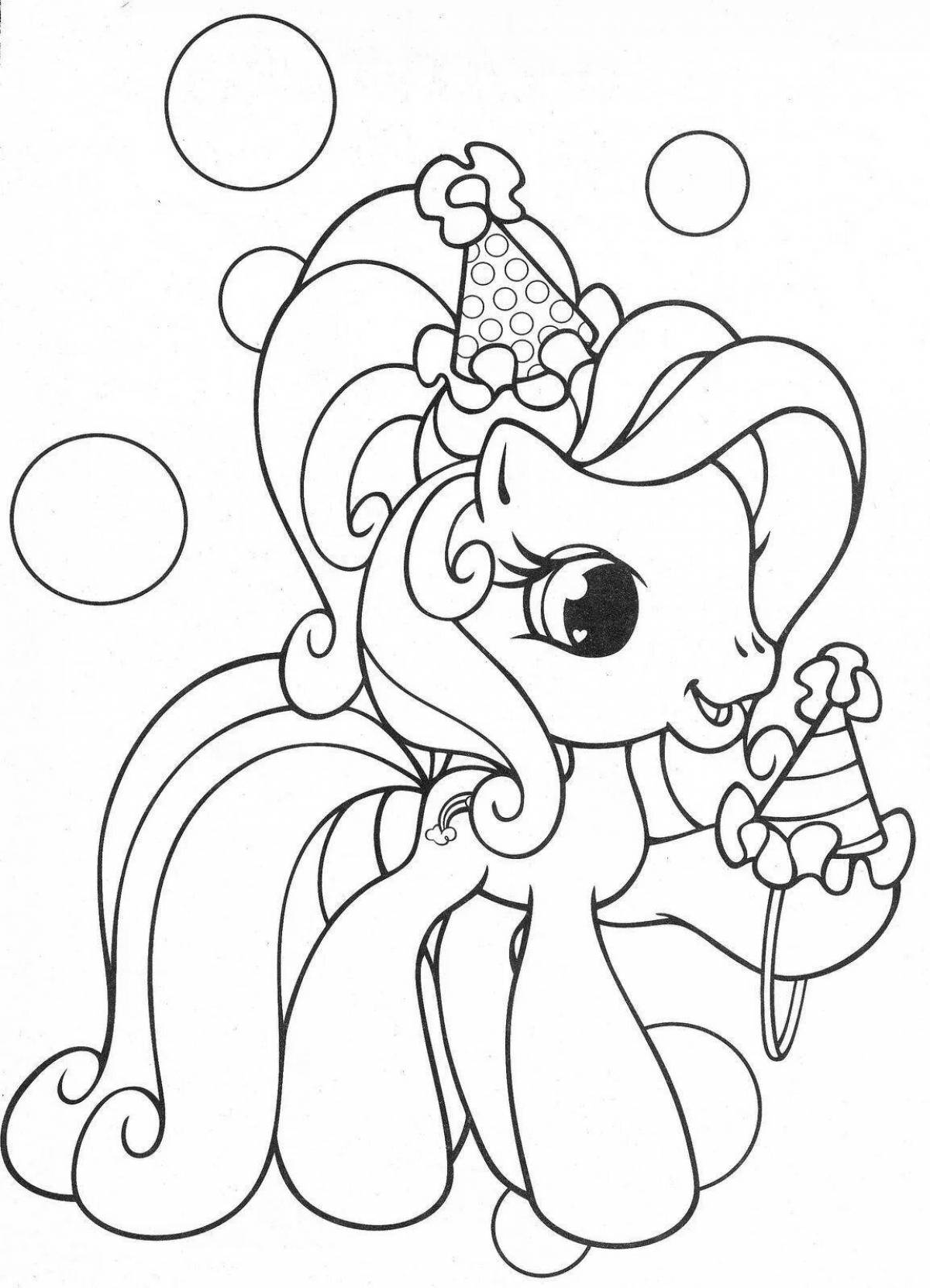 Rampant Christmas Pony Coloring Pages