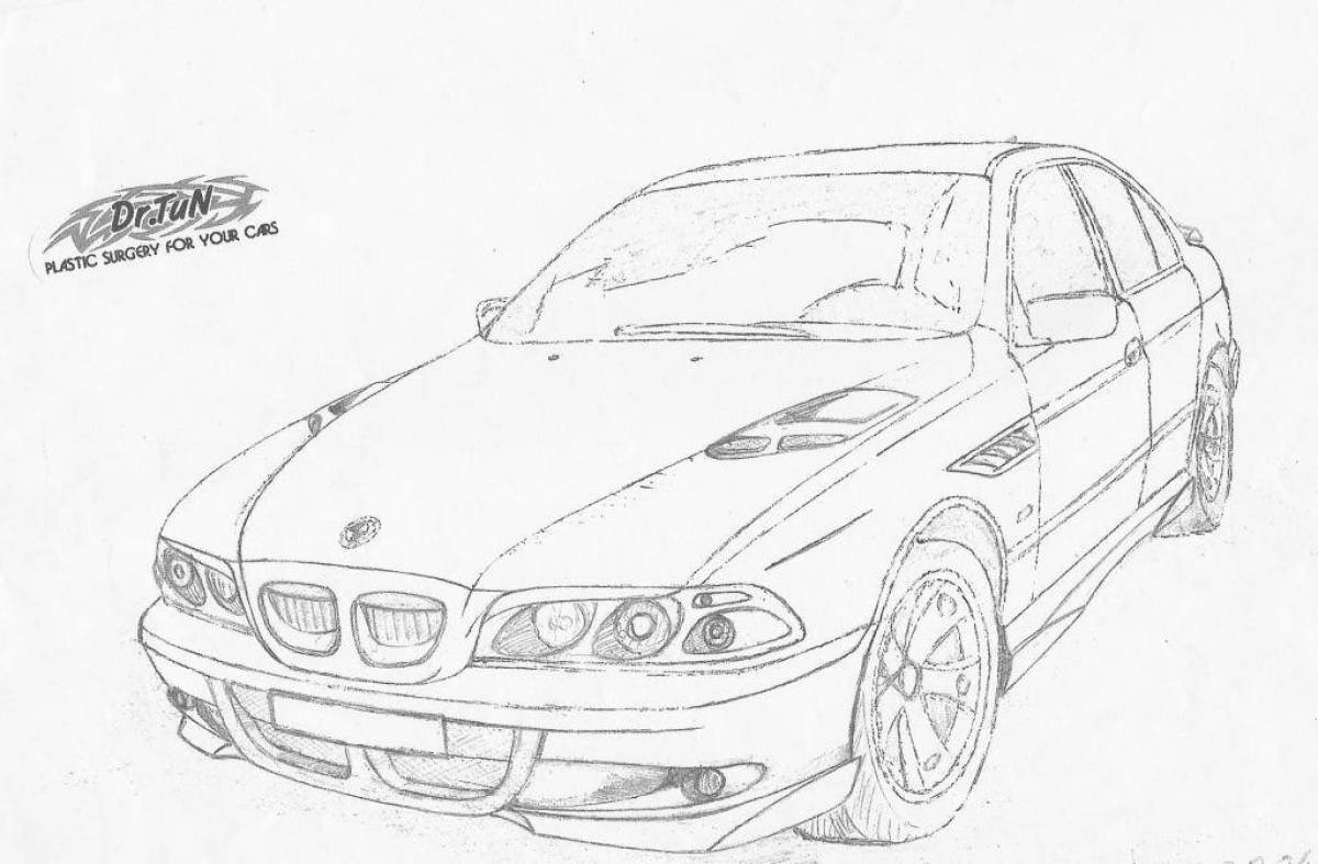 Bmw e34 awesome coloring book
