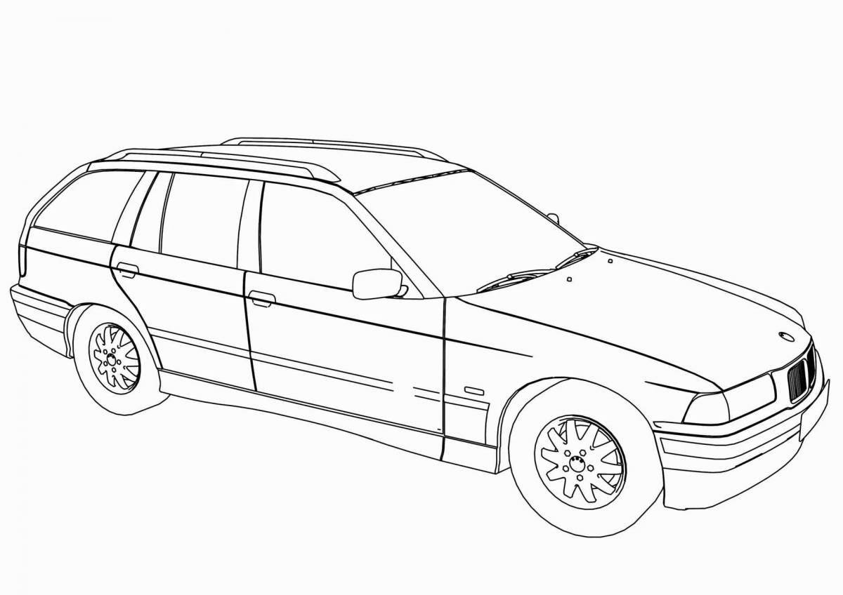 Luxury bmw e34 coloring book