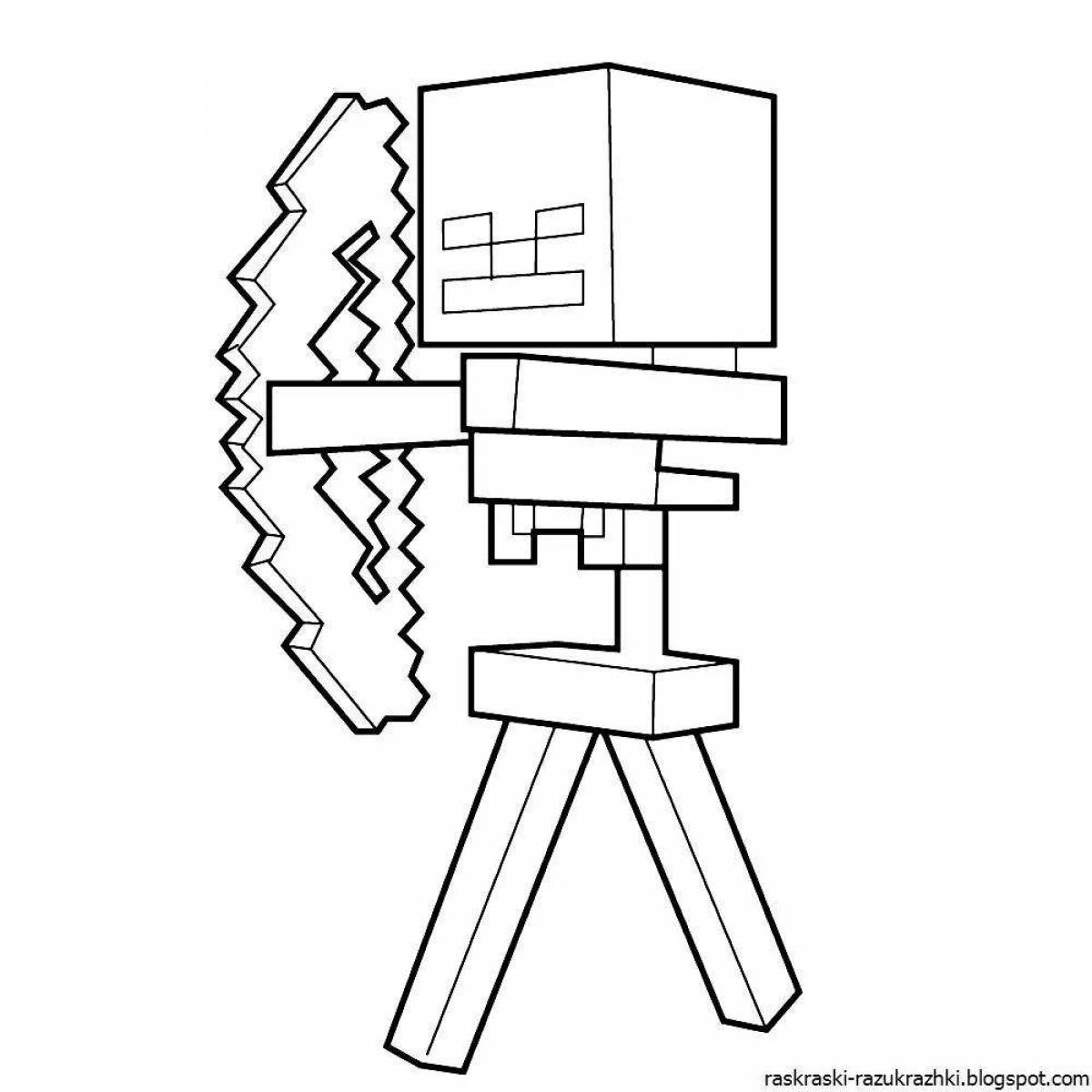 Exquisite siren head minecraft coloring page
