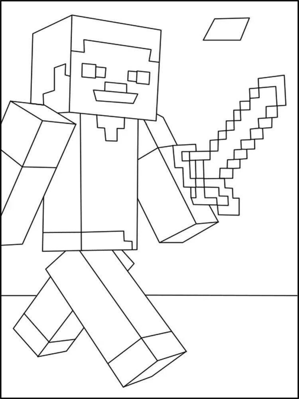 Dazzling Siren Head minecraft coloring page