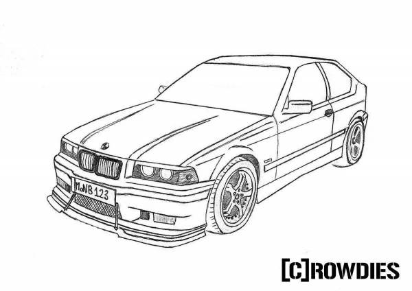 Bmw e34 раскраска