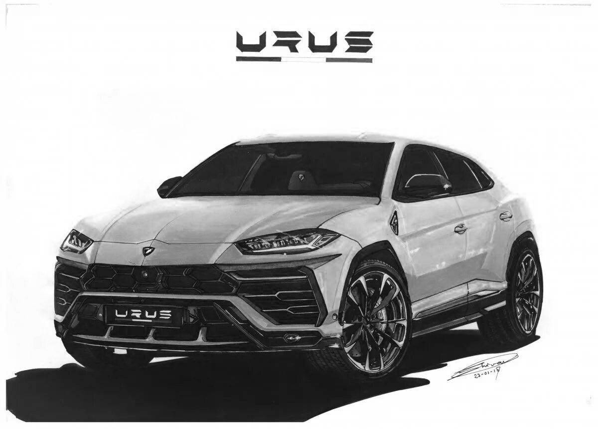 Как нарисовать lamborghini urus