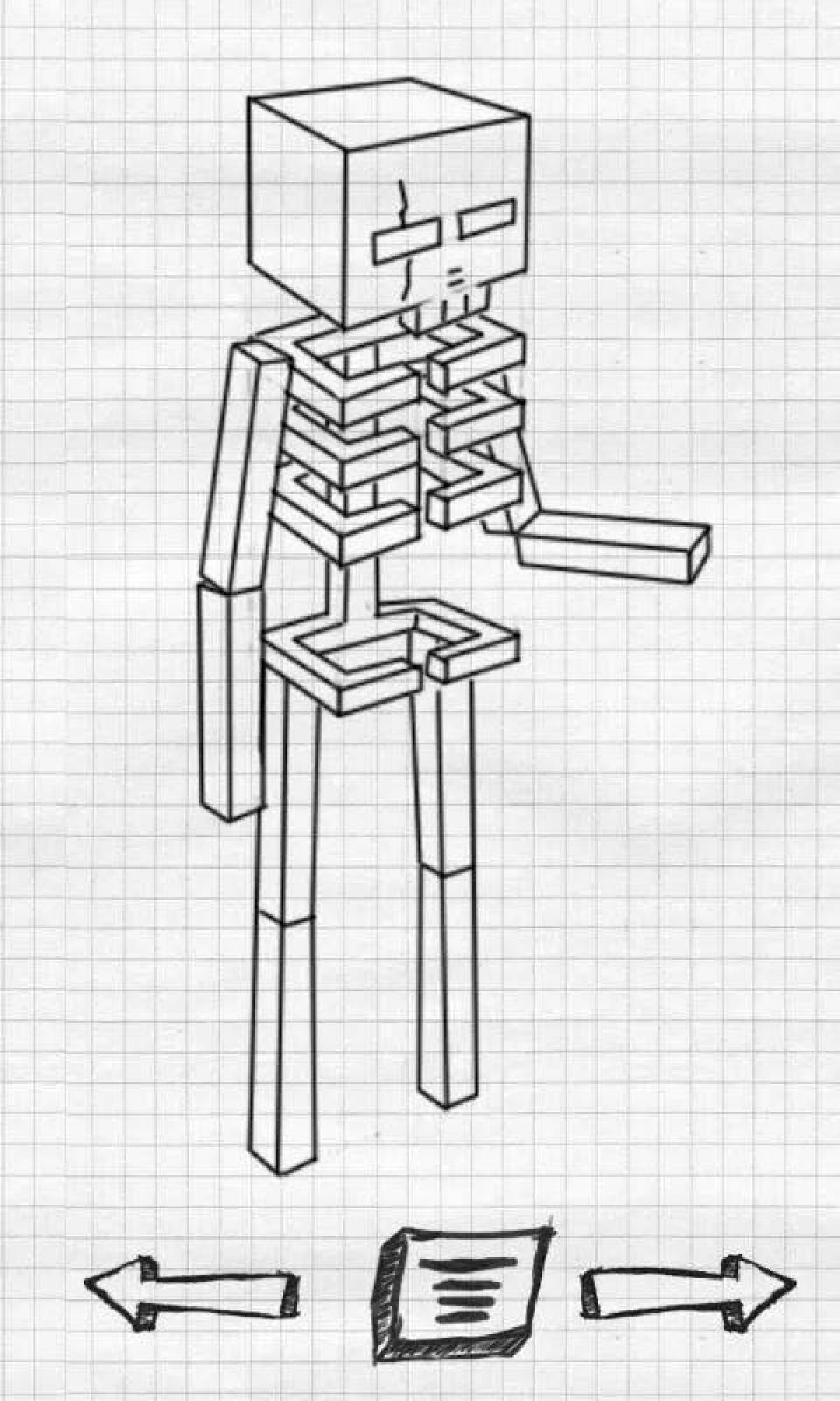 Как нарисовать майнкрафт по клеточкам в тетради карандашом