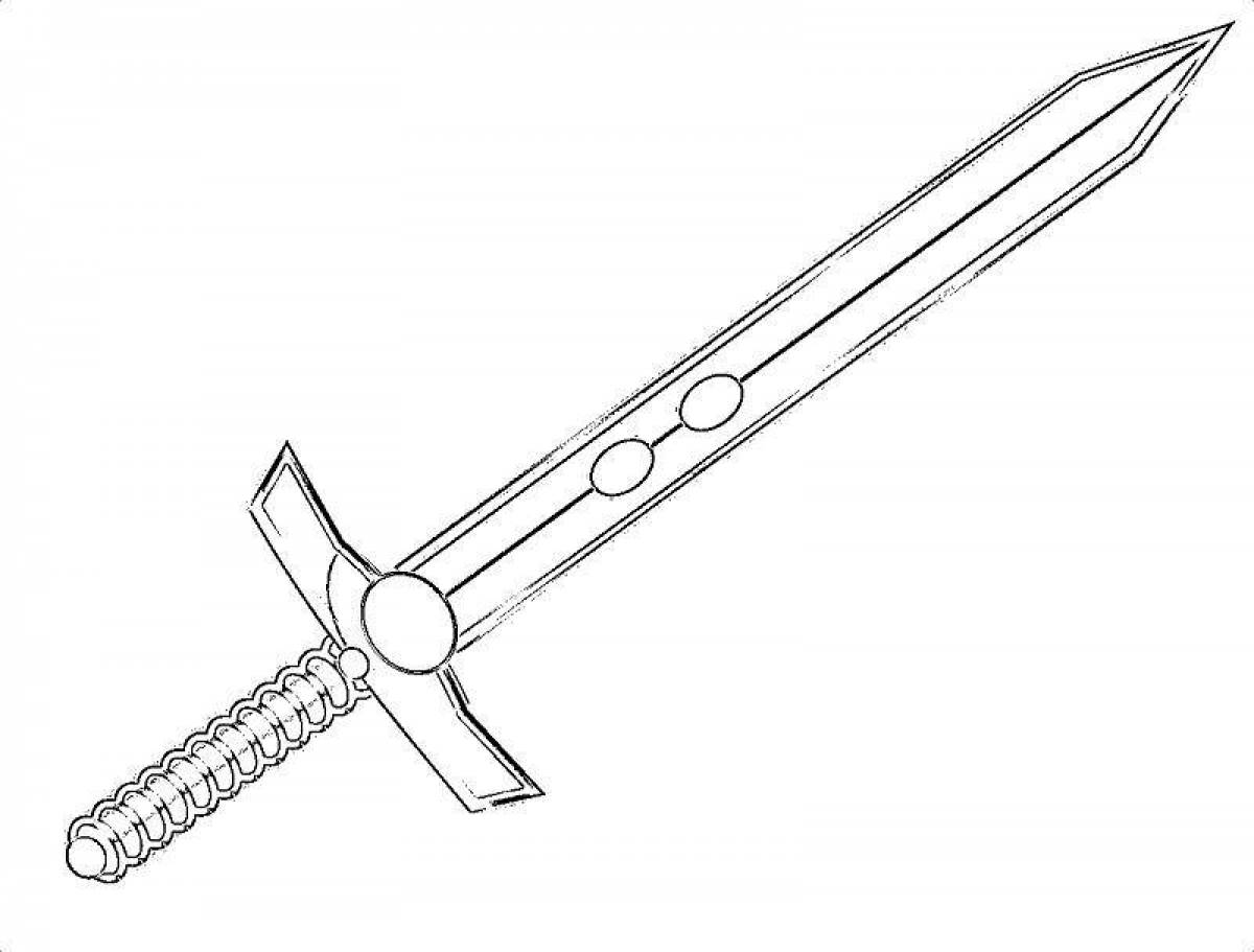 Меч нарисовать ребенку
