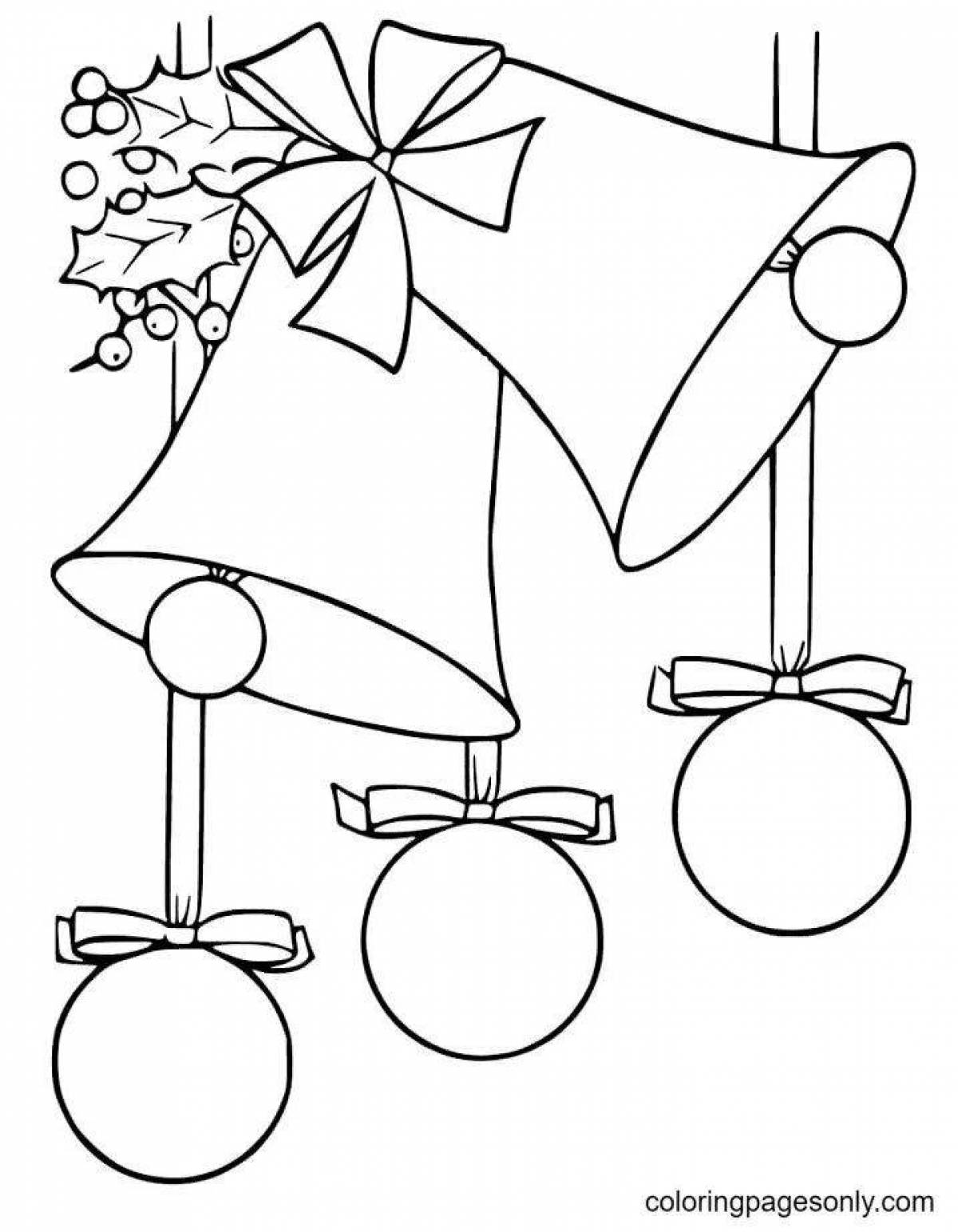 Новогоднее оформление распечатать. Новогодние украшения раскраска для детей. Новогодняя гирлянда раскраска. Рождественские украшения раскраска для детей. Елочная игрушка колокольчик раскраска.