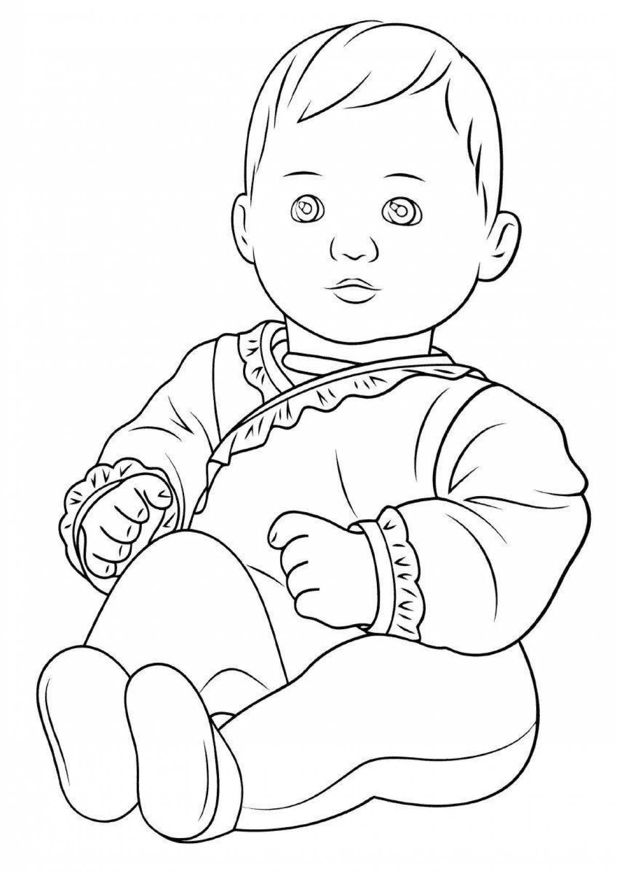 Baby coloring. Раскраска пупсик. Раскраска пупс. Малыш пупс раскраска. Кукла раскраска для детей.