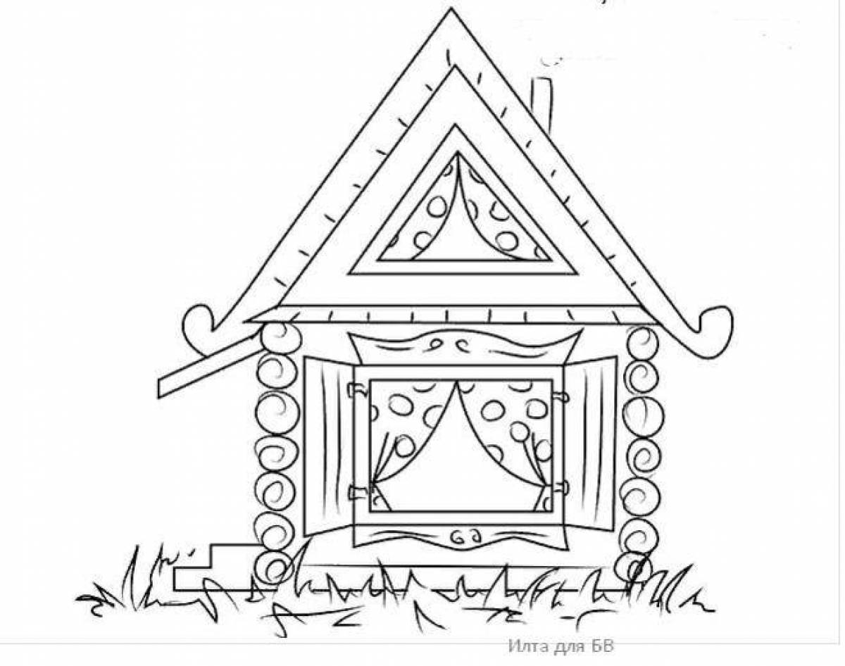 Рисование сказочный домик теремок
