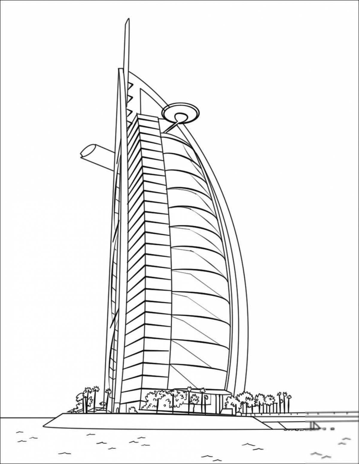 Бурдж-Халифа Дубай рисунок