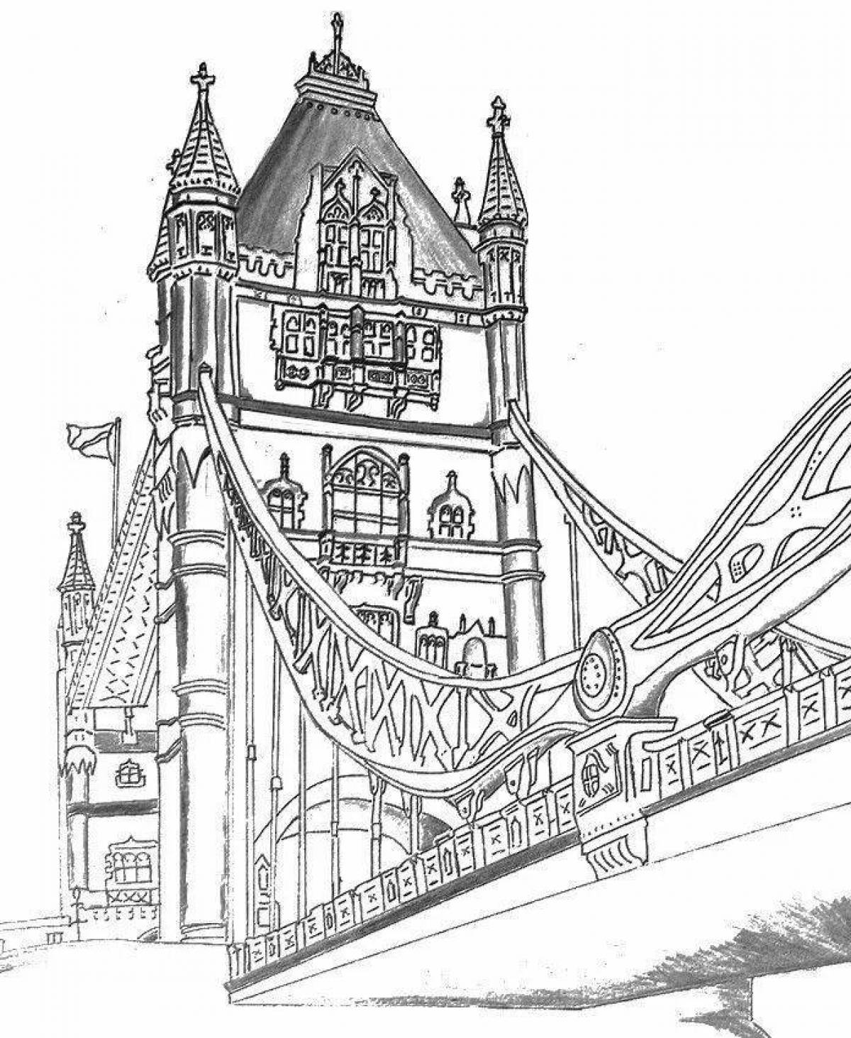 Тауэрский мост Британии раскраска
