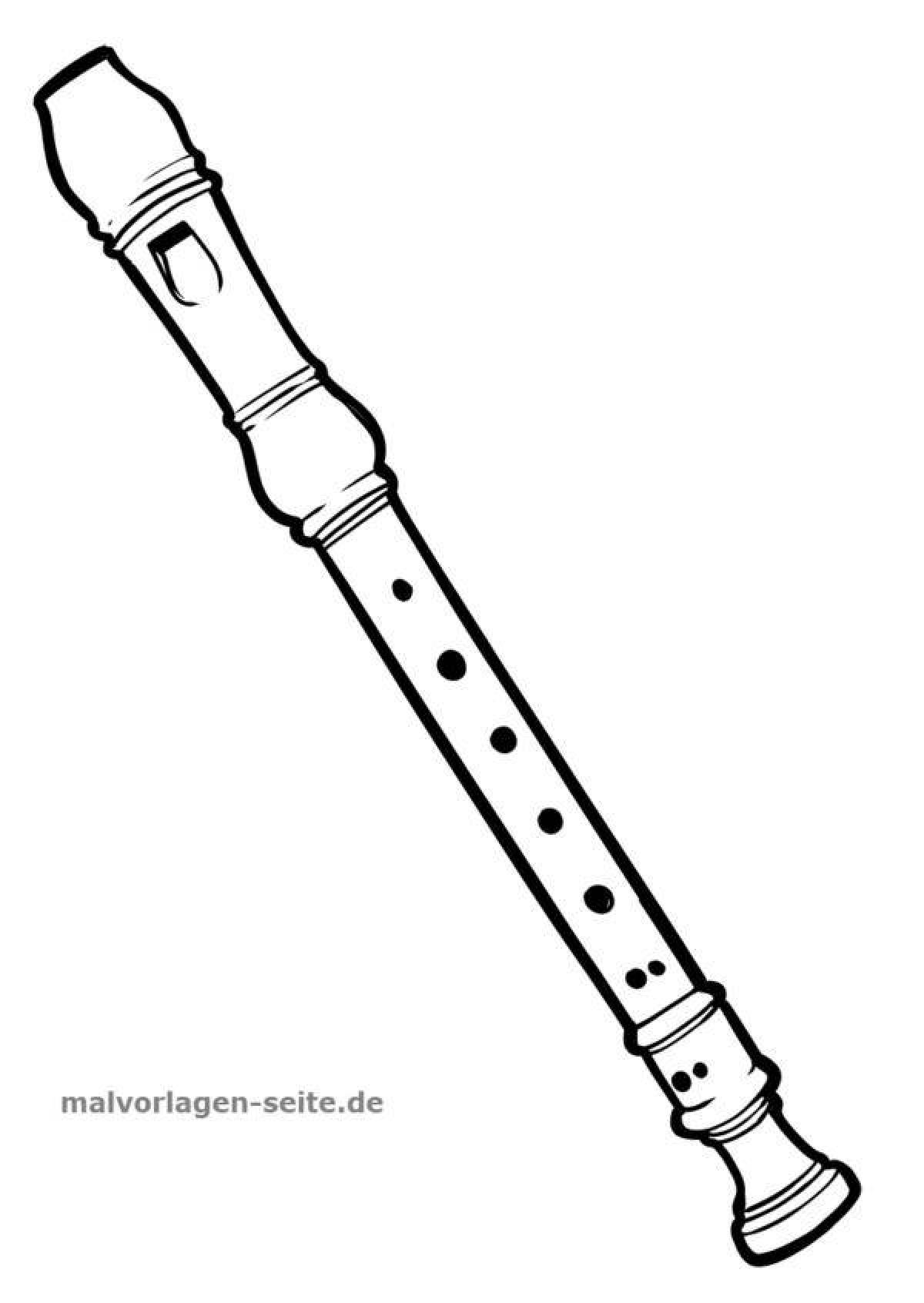 Раскраска флейта музыкальный инструмент