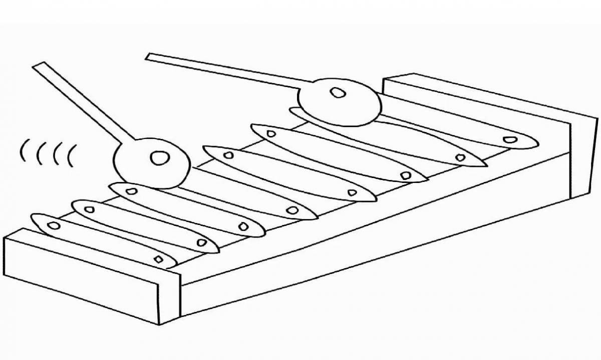 Как нарисовать ксилофон