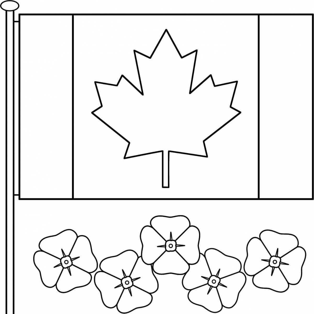 Флаг Канады раскраска для детей