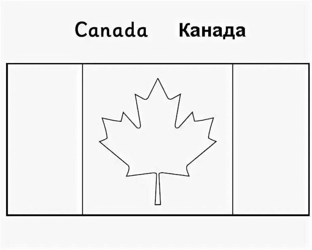 Флаг Канады для раскрашивания детям