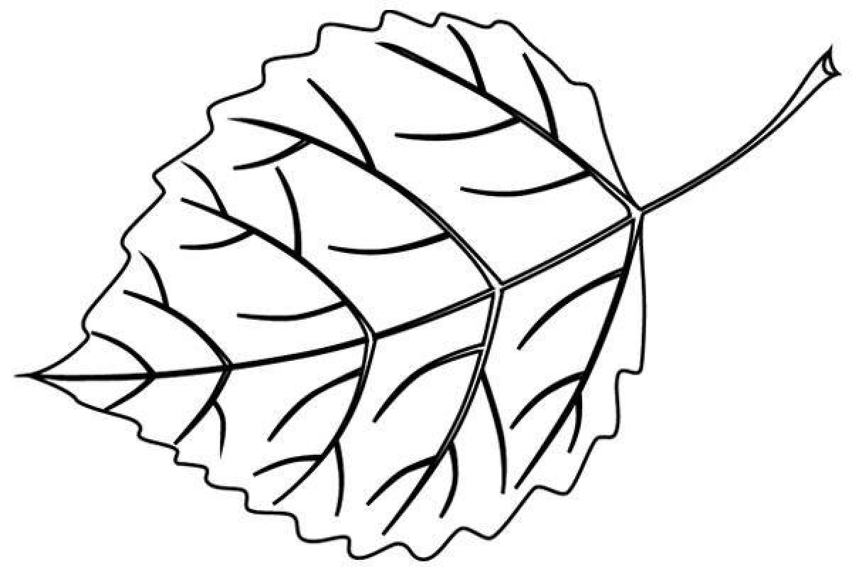 Blessed birch leaf coloring page