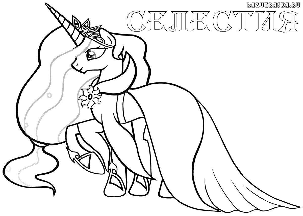 Violent coloring pony princess