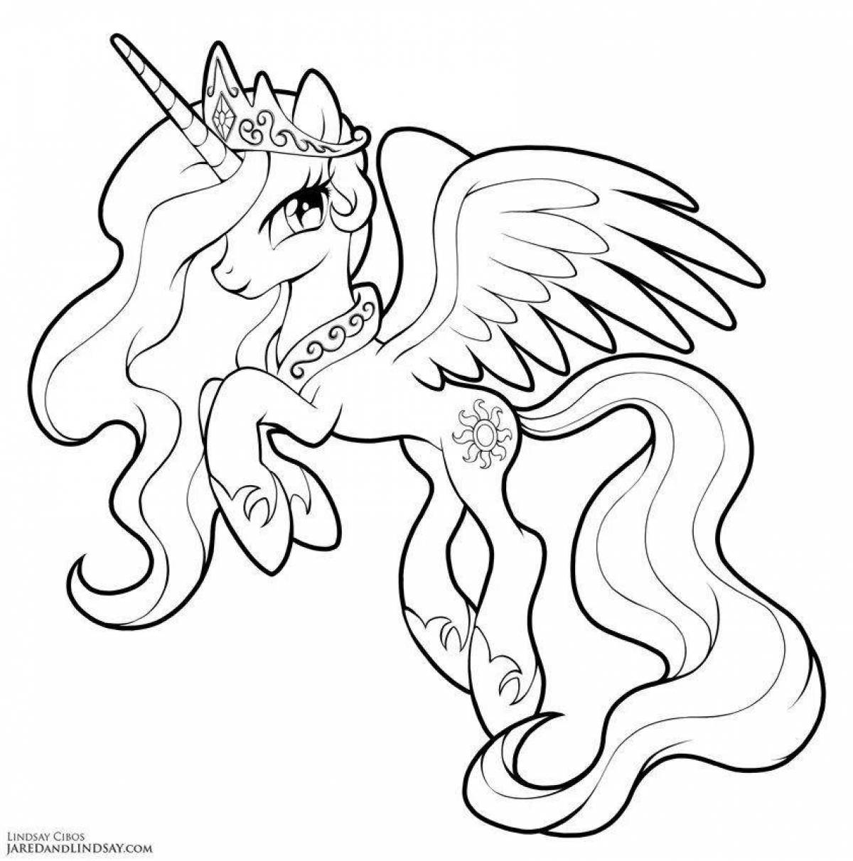 Fun coloring pony princess