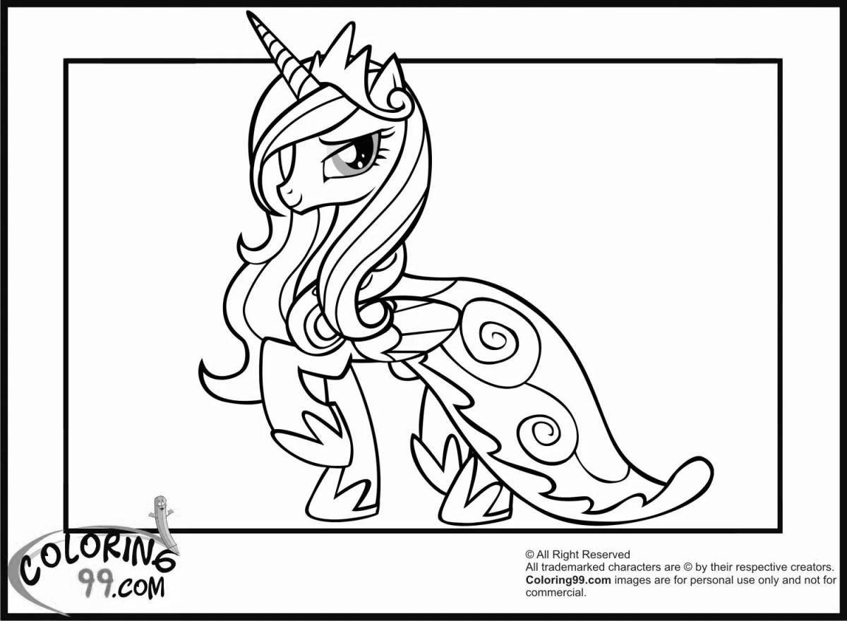 Dreamy coloring pony princess