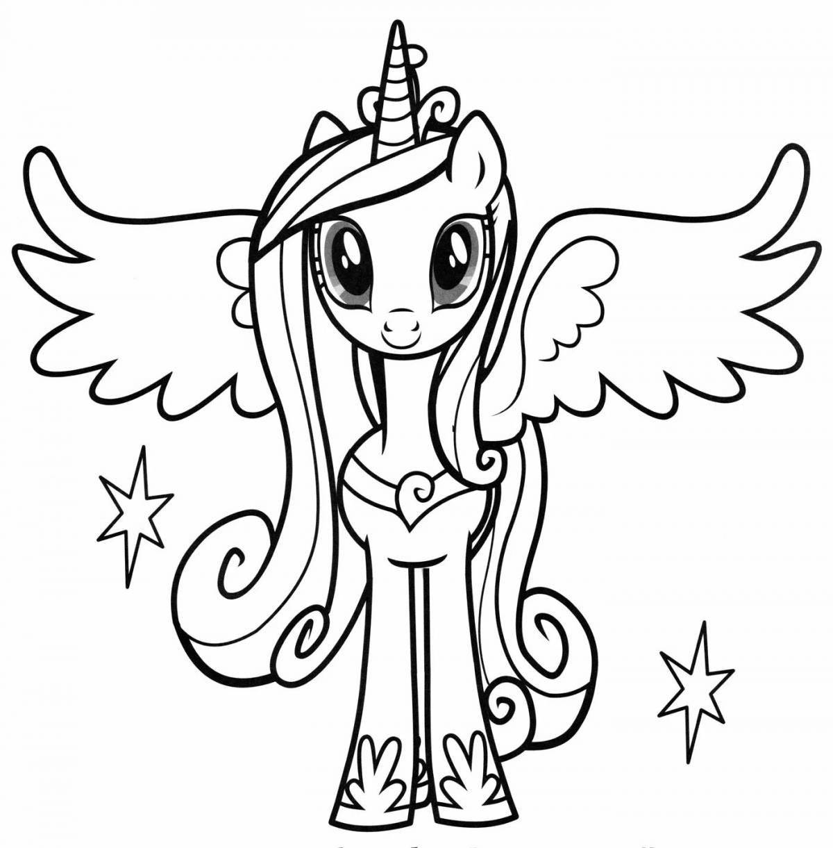 Royal coloring princess pony
