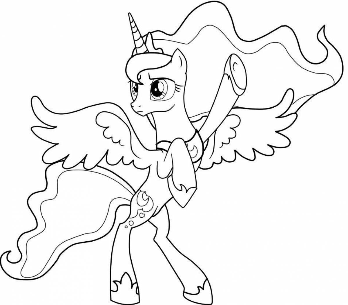 Ethereal coloring princess pony